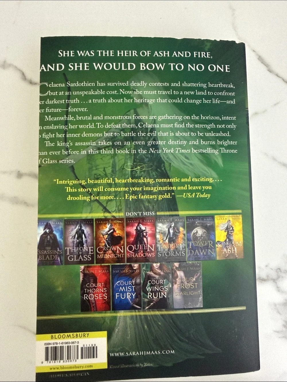 Heir of fire - Throne of glass - first paperback printing - factory miscut